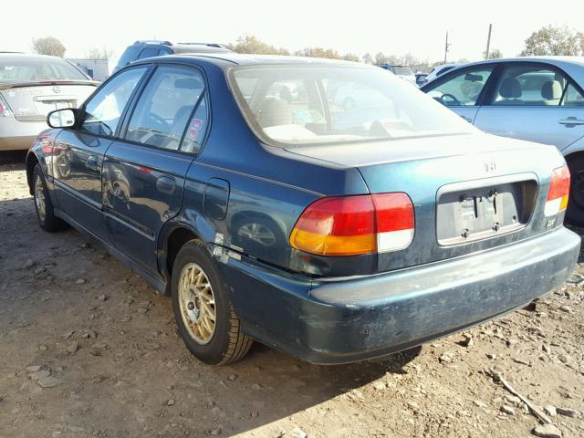 2HGEJ6622TH527716 - 1996 HONDA CIVIC DX GREEN photo 3