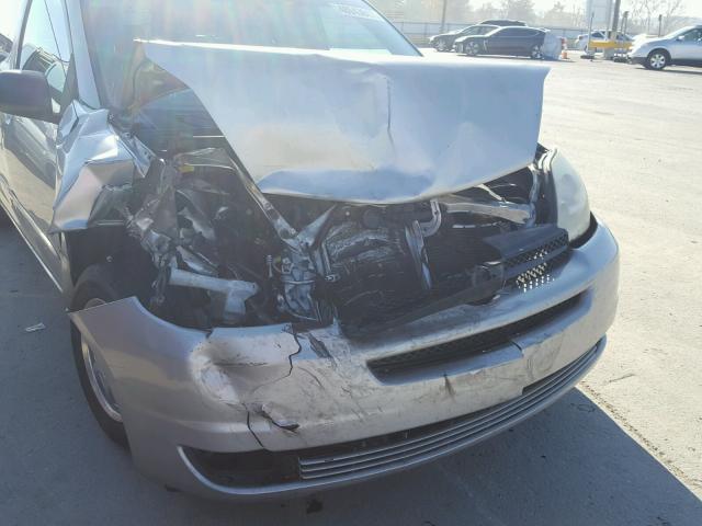 5TDZA23C85S233201 - 2005 TOYOTA SIENNA CE SILVER photo 9