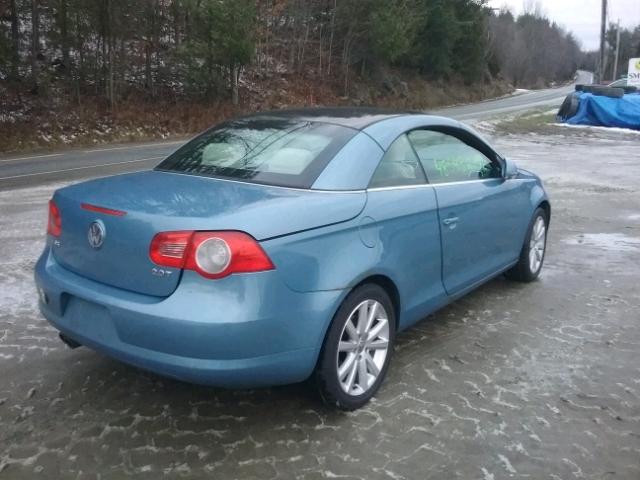 WVWAA71FX8V013690 - 2008 VOLKSWAGEN EOS TURBO BLUE photo 4