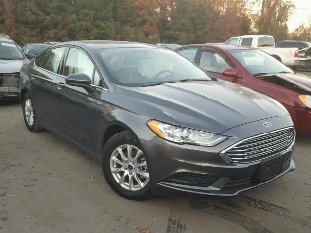 3FA6P0G78HR332570 - 2017 FORD FUSION S GRAY photo 1