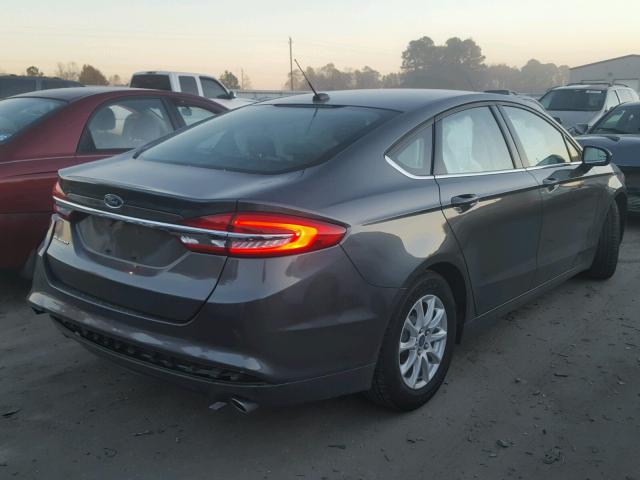 3FA6P0G78HR332570 - 2017 FORD FUSION S GRAY photo 4