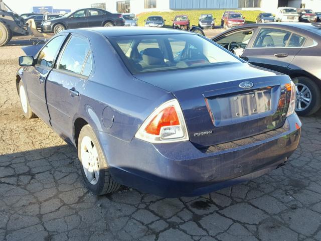 3FAHP07Z17R104905 - 2007 FORD FUSION SE BLUE photo 3