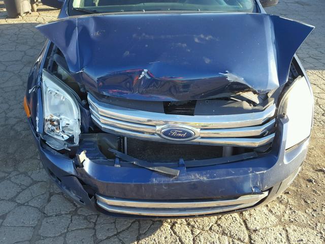 3FAHP07Z17R104905 - 2007 FORD FUSION SE BLUE photo 7