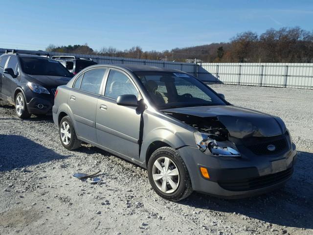 KNADE123866036084 - 2006 KIA RIO GRAY photo 1