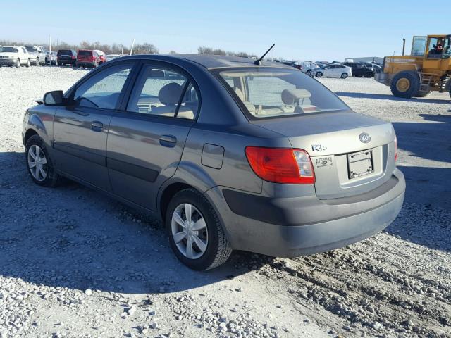 KNADE123866036084 - 2006 KIA RIO GRAY photo 3