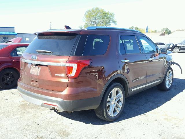 1FM5K7F80GGA60587 - 2016 FORD EXPLORER L BURGUNDY photo 4