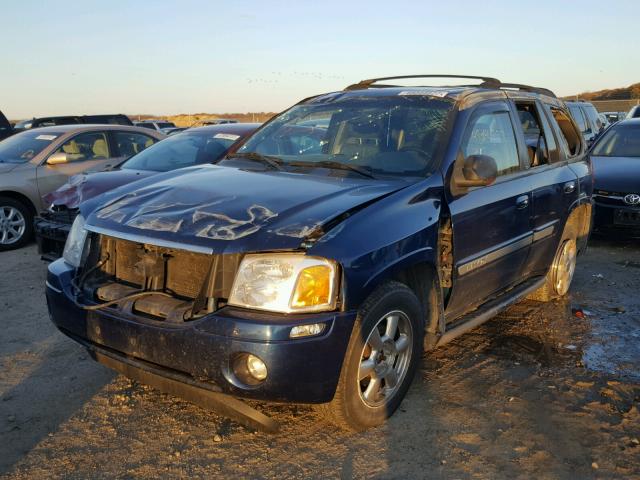 1GKDT13S022251639 - 2002 GMC ENVOY BLUE photo 2