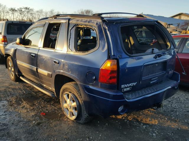 1GKDT13S022251639 - 2002 GMC ENVOY BLUE photo 3