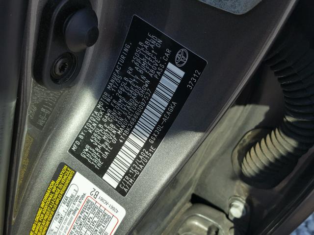 4T1BK36B66U097537 - 2006 TOYOTA AVALON XL GRAY photo 10