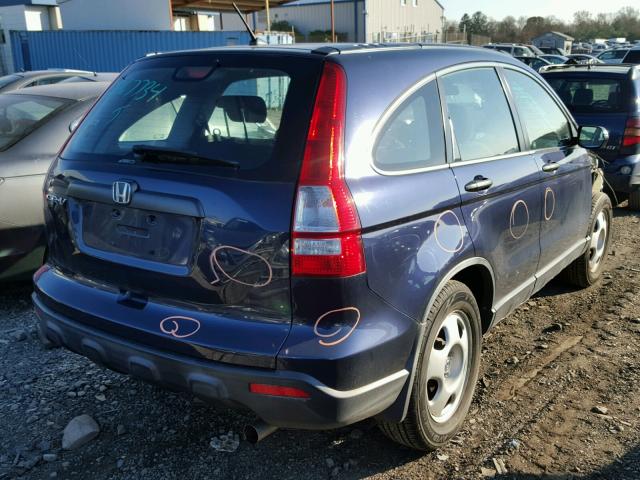 JHLRE48377C100641 - 2007 HONDA CR-V LX BLUE photo 4