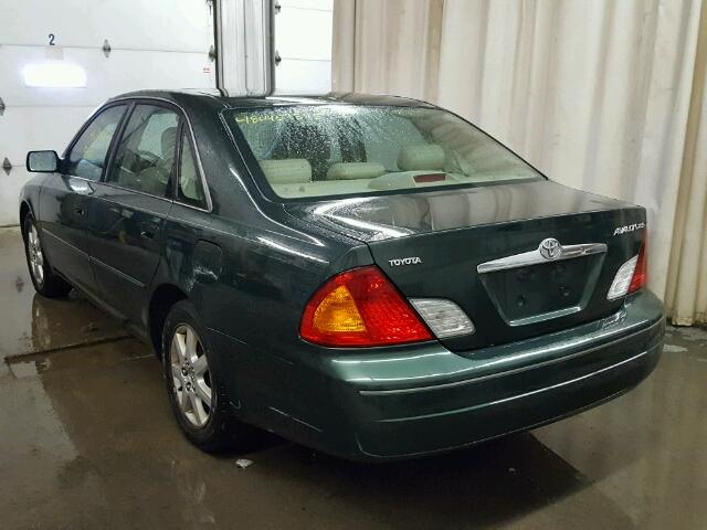 4T1BF28B72U205203 - 2002 TOYOTA AVALON XL GREEN photo 3