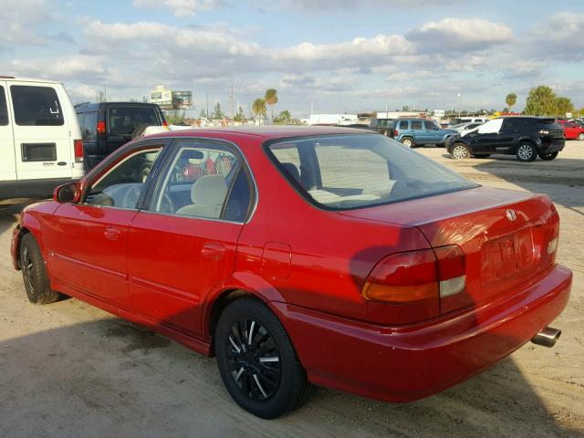 1HGEJ6673VL002004 - 1997 HONDA CIVIC LX RED photo 3