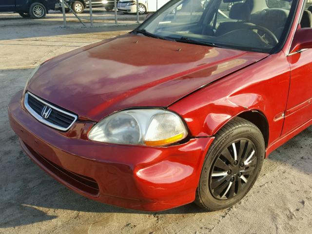 1HGEJ6673VL002004 - 1997 HONDA CIVIC LX RED photo 9