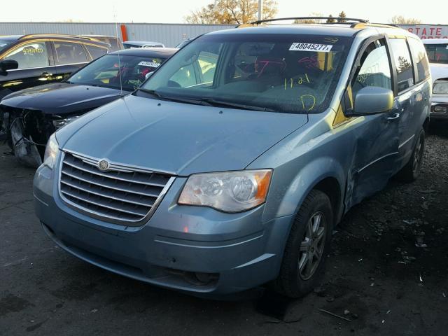 2A8HR54PX8R635377 - 2008 CHRYSLER TOWN & COU BLUE photo 2
