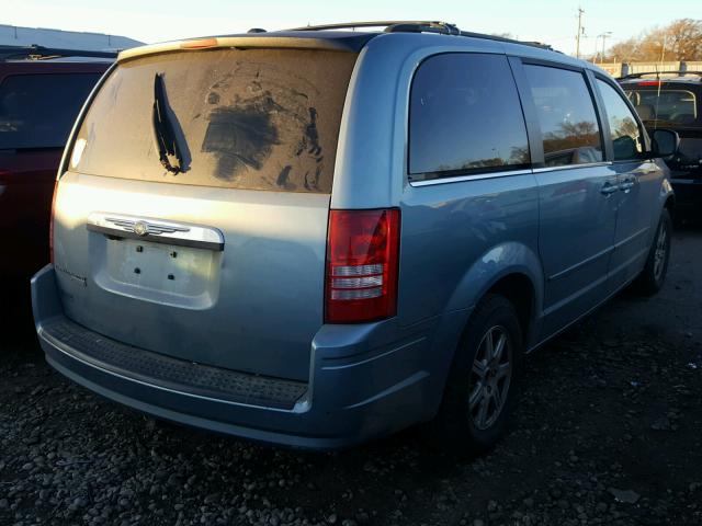 2A8HR54PX8R635377 - 2008 CHRYSLER TOWN & COU BLUE photo 4