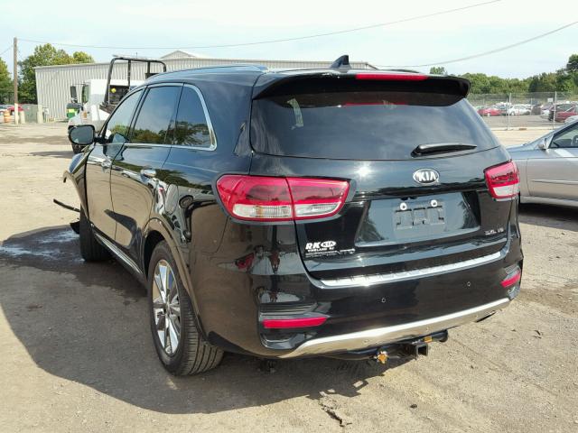 5XYPKDA56HG310802 - 2017 KIA SORENTO SX BLACK photo 3