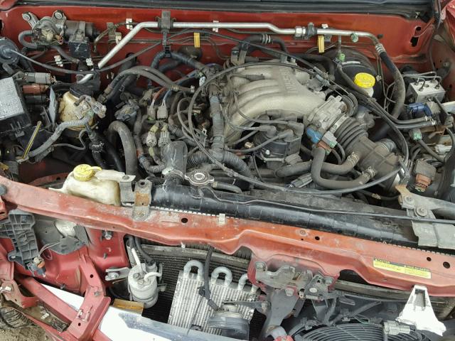 1N6ED27T6YC368776 - 2000 NISSAN FRONTIER C RED photo 7