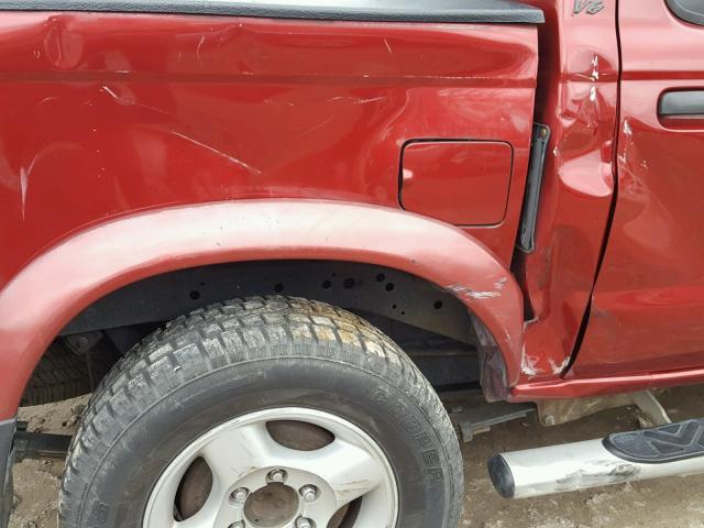 1N6ED27T6YC368776 - 2000 NISSAN FRONTIER C RED photo 9