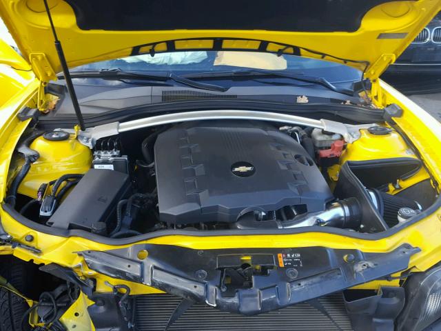 2G1FC3DD4B9187065 - 2011 CHEVROLET CAMARO LT YELLOW photo 7