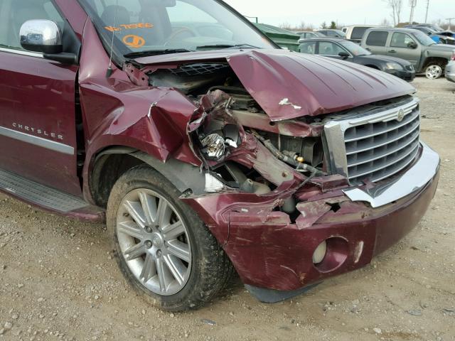 1A8HX58T39F715450 - 2009 CHRYSLER ASPEN LIMI RED photo 9