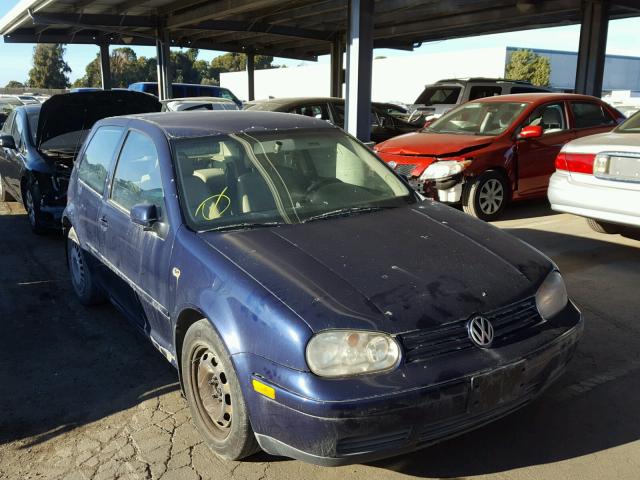 9BWBB61J124071349 - 2002 VOLKSWAGEN GOLF GL BLUE photo 1