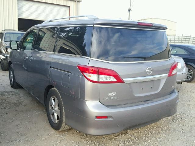 JN8AE2KP7C9048272 - 2012 NISSAN QUEST S SILVER photo 3