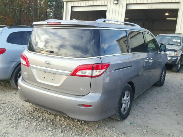 JN8AE2KP7C9048272 - 2012 NISSAN QUEST S SILVER photo 4