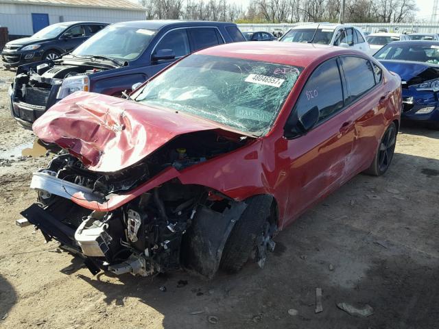 1C3CDFBBXFD435634 - 2015 DODGE DART SXT RED photo 2