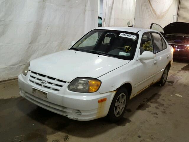 KMHCG45C03U474932 - 2003 HYUNDAI ACCENT GL WHITE photo 2