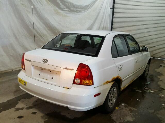 KMHCG45C03U474932 - 2003 HYUNDAI ACCENT GL WHITE photo 4