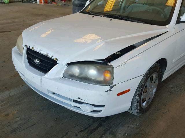 KMHDN46D46U362544 - 2006 HYUNDAI ELANTRA GL WHITE photo 9