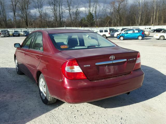 4T1BE32K63U186484 - 2003 TOYOTA CAMRY LE RED photo 3