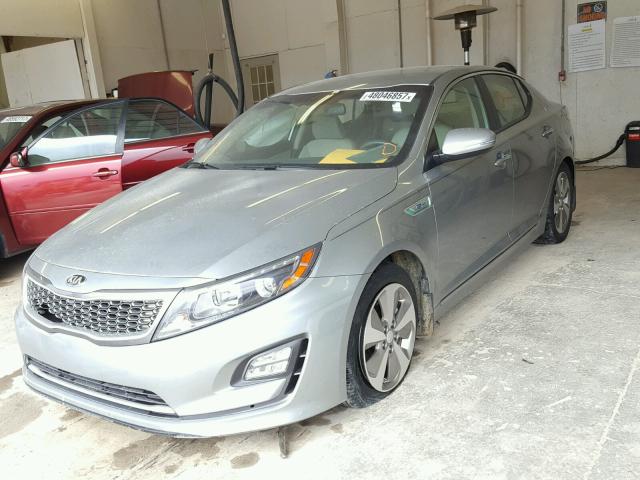 KNAGN4AD3F5091377 - 2015 KIA OPTIMA HYB GRAY photo 2