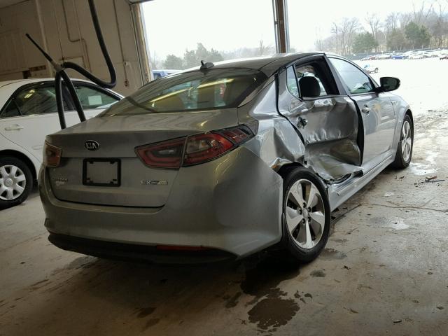 KNAGN4AD3F5091377 - 2015 KIA OPTIMA HYB GRAY photo 4