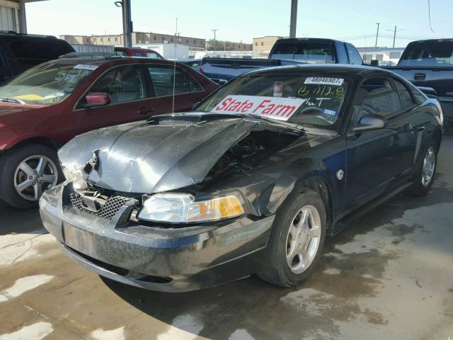 1FAFP40444F111689 - 2004 FORD MUSTANG BLACK photo 2