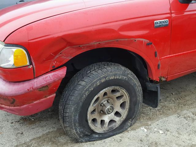 4F4YR12U82TM11640 - 2002 MAZDA B3000 RED photo 9