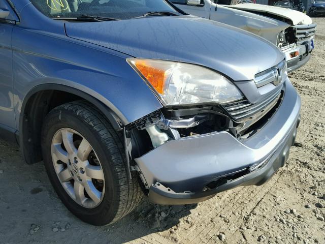 JHLRE38757C072514 - 2007 HONDA CR-V EXL BLUE photo 9