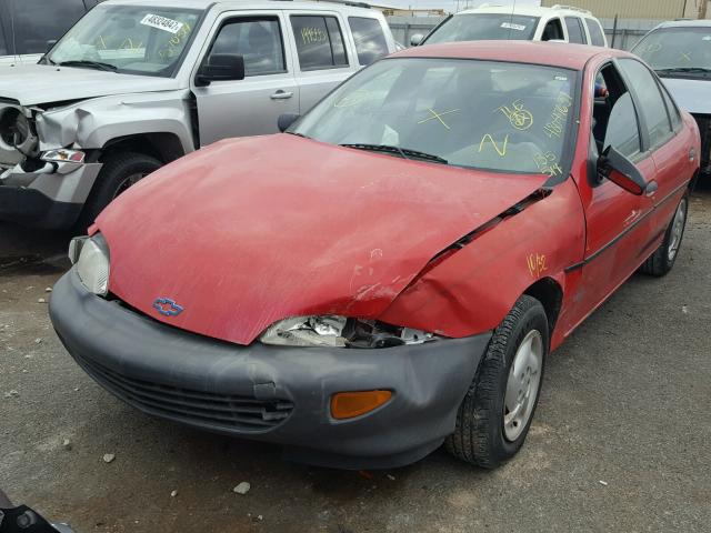 1G1JC5240W7135514 - 1998 CHEVROLET CAVALIER RED photo 2