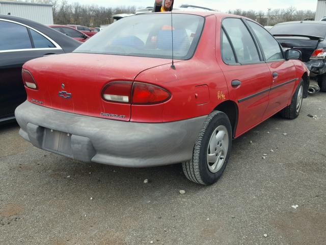 1G1JC5240W7135514 - 1998 CHEVROLET CAVALIER RED photo 4