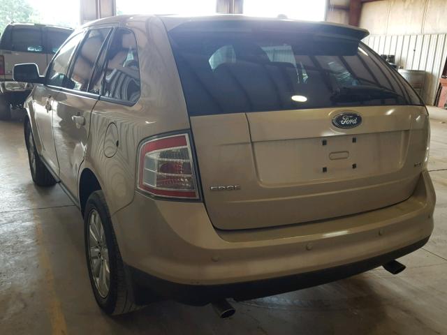 2FMDK39C47BB53530 - 2007 FORD EDGE SEL P GOLD photo 3