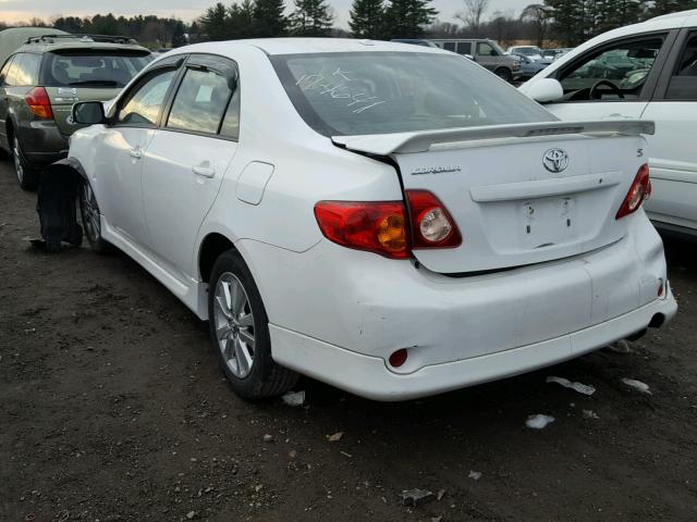 1NXBU4EE2AZ349627 - 2010 TOYOTA COROLLA BA WHITE photo 3