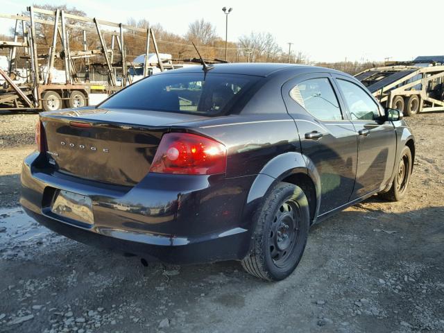 1C3CDZAB0CN286496 - 2012 DODGE AVENGER SE BLACK photo 4