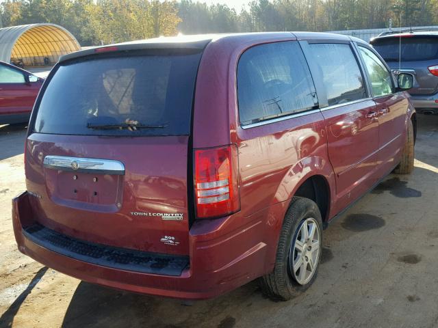 2A4RR2D15AR436811 - 2010 CHRYSLER TOWN & COU BURGUNDY photo 4