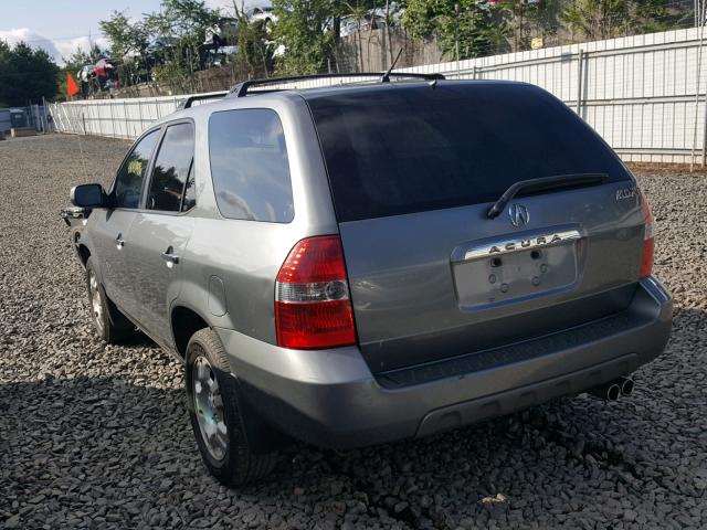 2HNYD18291H501057 - 2001 ACURA MDX GRAY photo 3