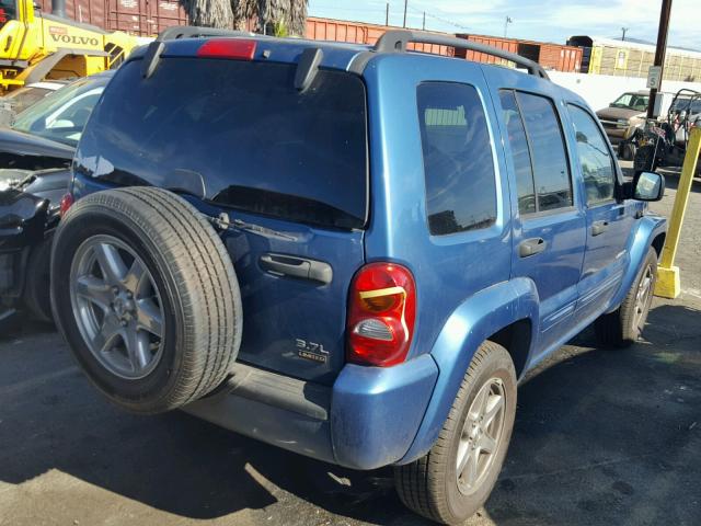 1J4GK58K54W149349 - 2004 JEEP LIBERTY LI BLUE photo 4