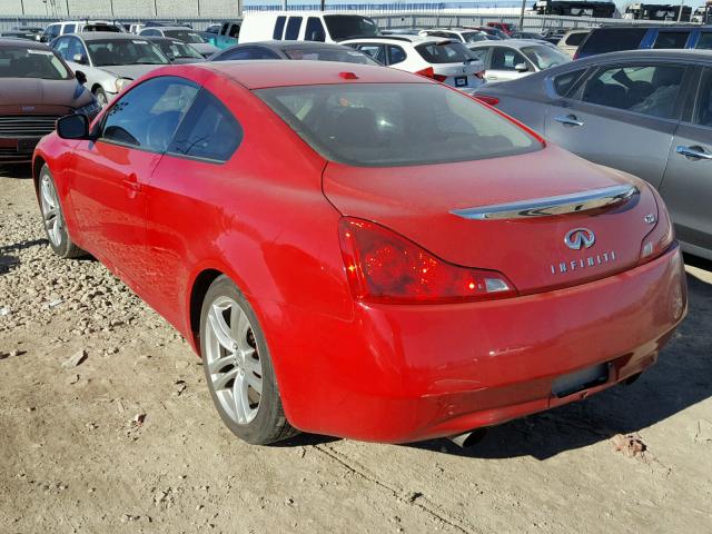 JNKCV64E38M106792 - 2008 INFINITI G37 BASE RED photo 3