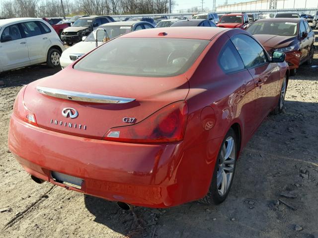 JNKCV64E38M106792 - 2008 INFINITI G37 BASE RED photo 4