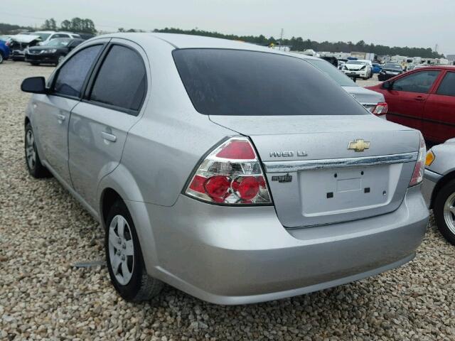 KL1TD56618B024616 - 2008 CHEVROLET AVEO BASE SILVER photo 3