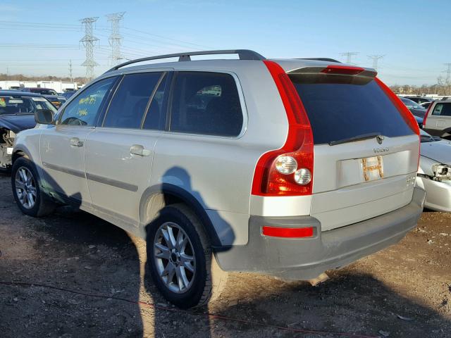 YV1CZ91H541056506 - 2004 VOLVO XC90 T6 SILVER photo 3