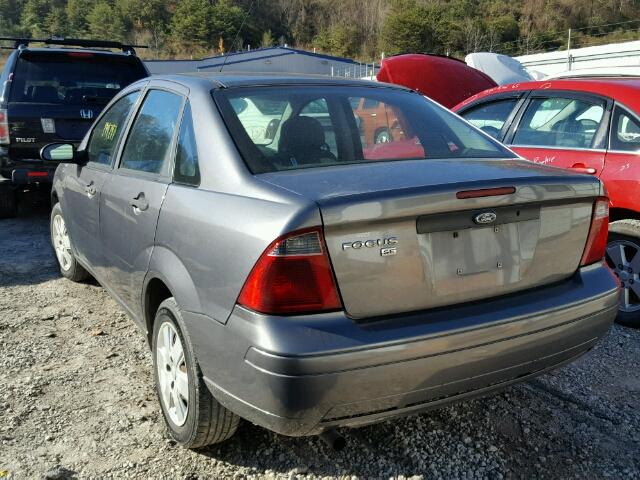 1FAFP34N97W145497 - 2007 FORD FOCUS ZX4 GRAY photo 3